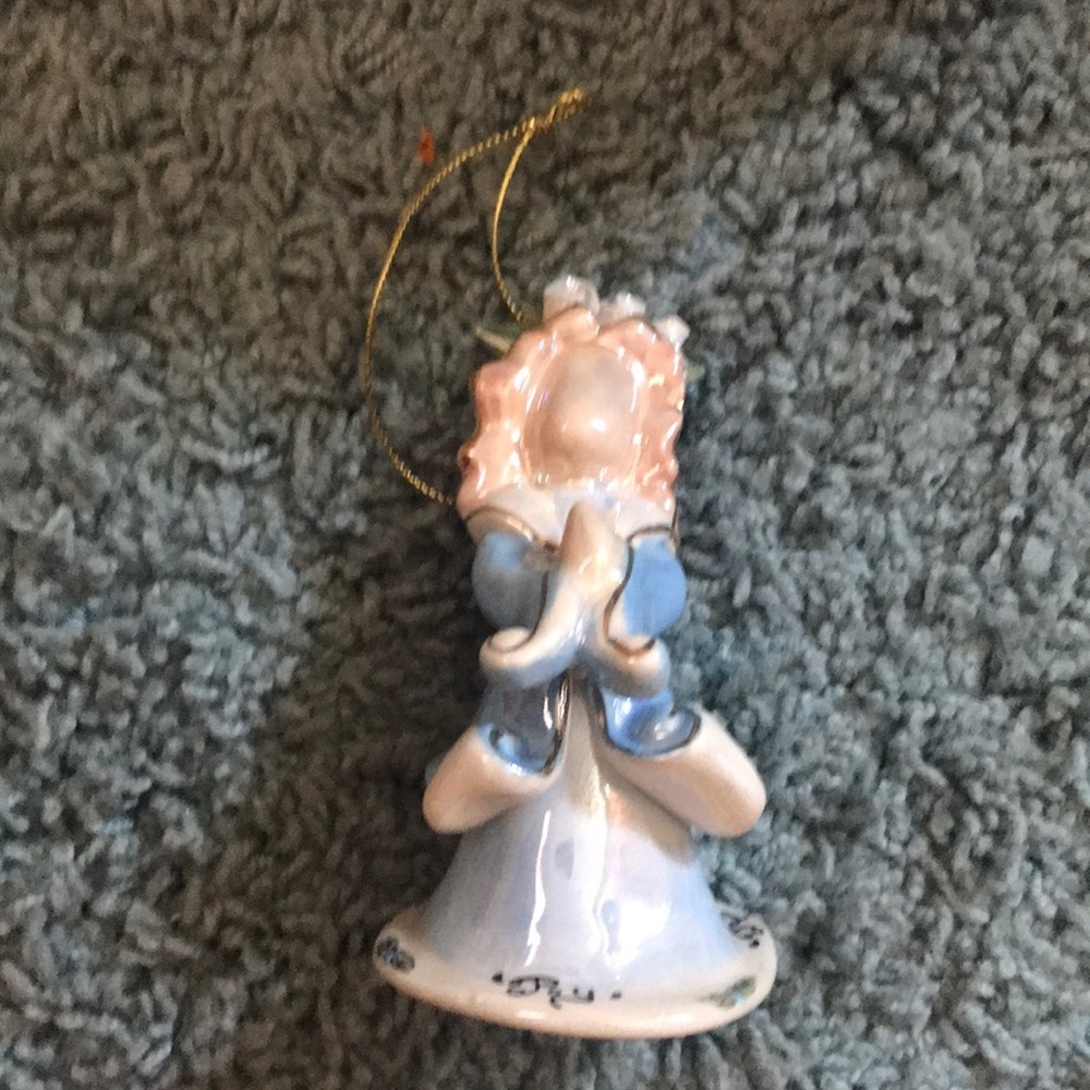 Clay works blue angel ornament
